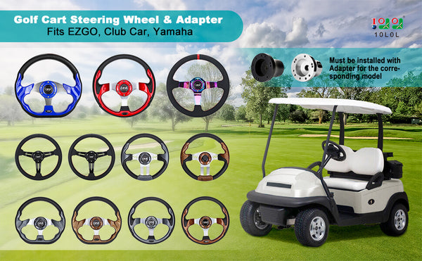 Enhance Your Golf Cart's Style and Control with 10L0L Steering Wheel Accessories