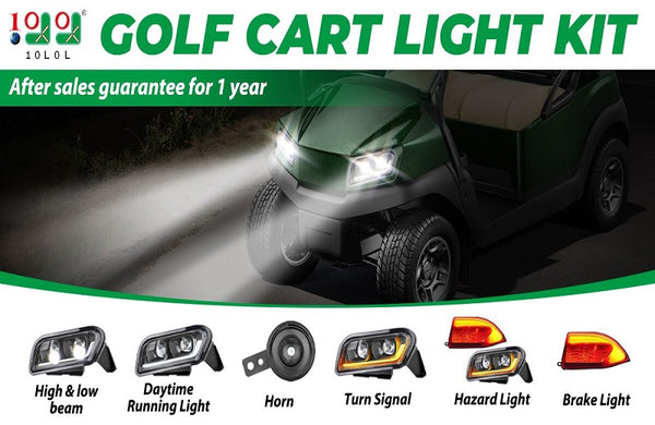 10L0L golf cart light kit have what ?