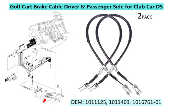 How to adjust the brake cable on Yamaha, Club Car, and EZGO golf carts?
