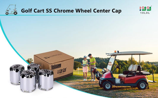 Golf Cart SS Chrome Wheel Center Cap - 10L0L