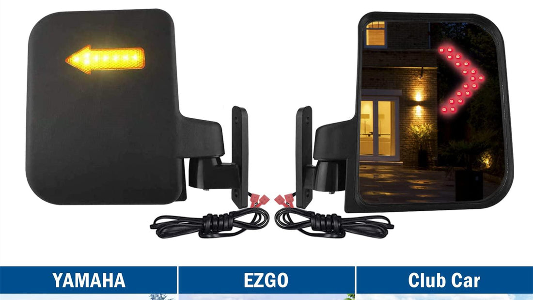 How to Install Golf Cart Side Mirrors with Turn Signals - 10L0L