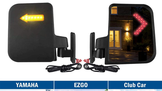 How to Install Golf Cart Side Mirrors with Turn Signals - 10L0L