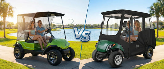 Golf Cart Sunshade vs Enclosure for Summer: Which One Keeps You Cooler?