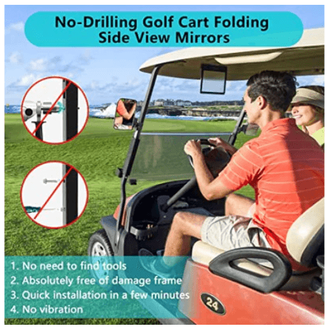 Top 10 Universal Golf Cart Mirror No Drilling Side Mirrors - 10L0L
