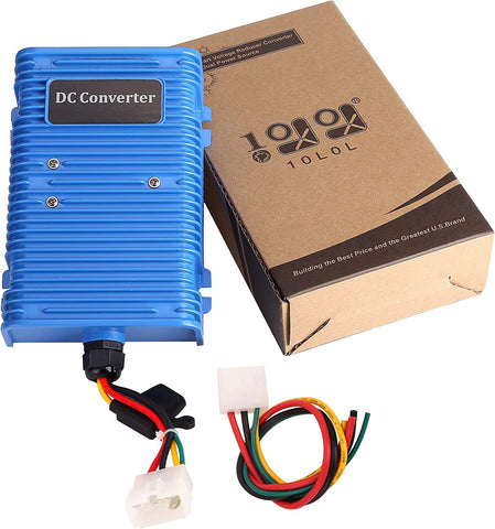 10L0L 30A Golf Cart Voltage Reducer Converter 36V 48V to 12V for EZGO Club Car Yamaha 360W