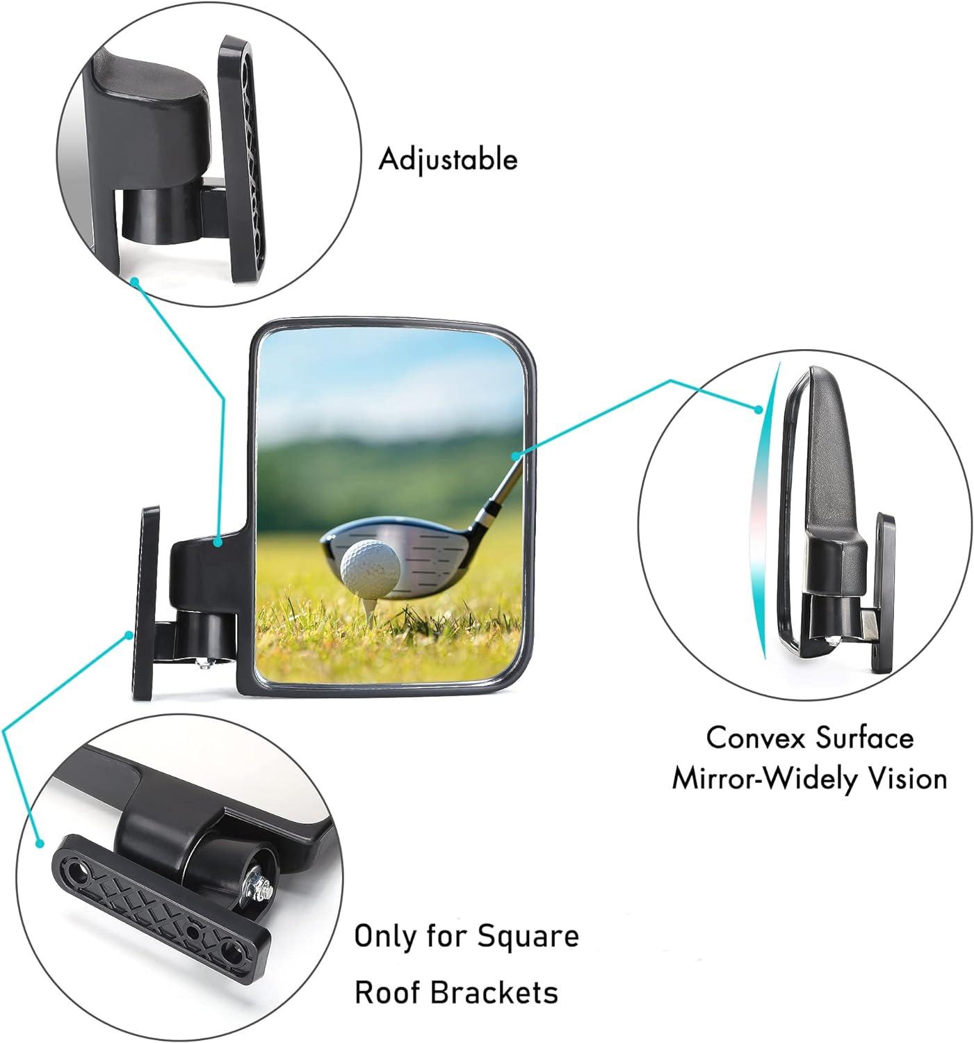 10L0L Golf Cart Side Mirrors Clear Vision for a Safer Golfing Experience - 10L0L - 10L0L