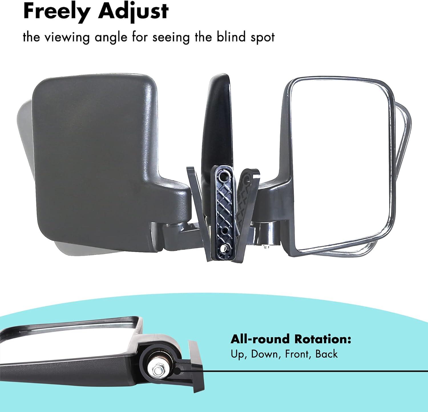 10L0L Golf Cart Side Mirrors Clear Vision for a Safer Golfing Experience - 10L0L - 10L0L