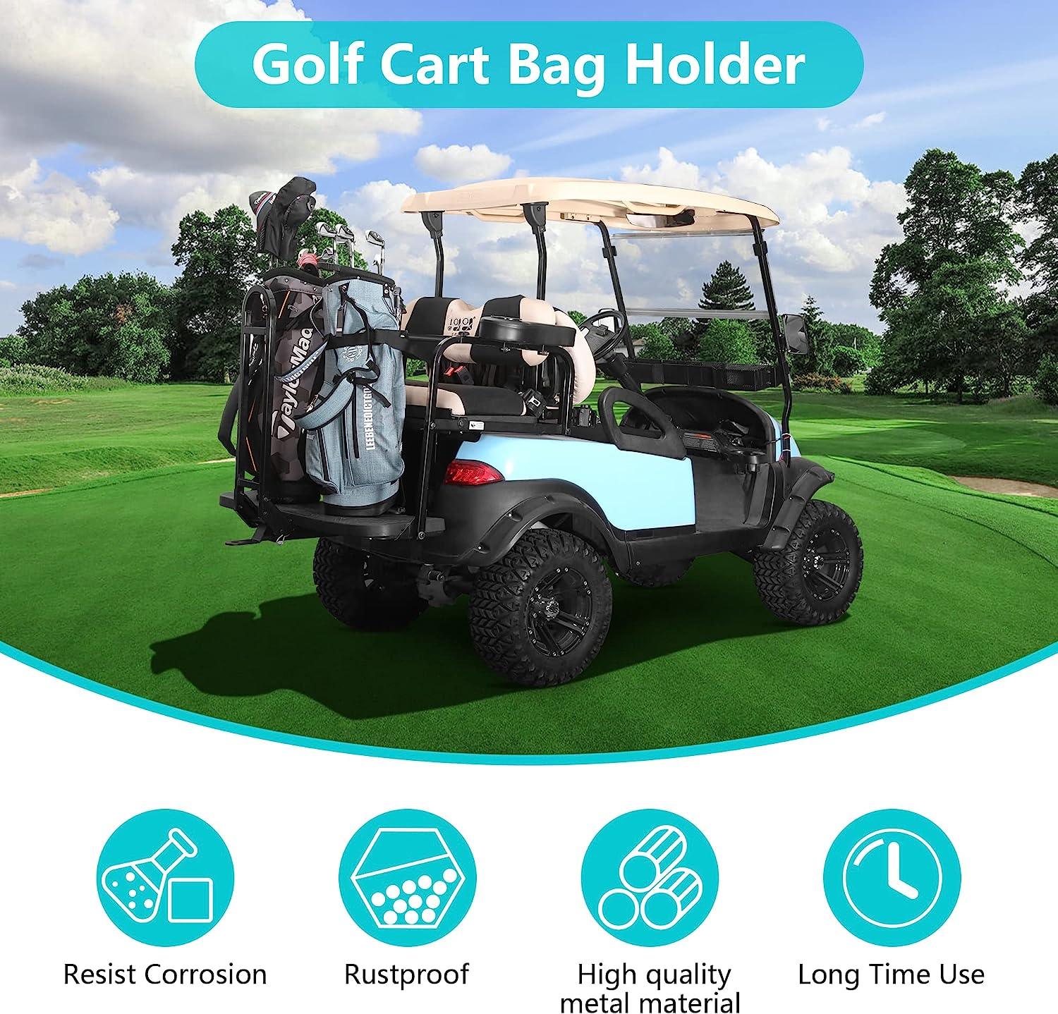 10L0L Universal Golf Bag Attachment Golf Bag Holder Bracket/Bar Rack For Universal Golf Cart Rear Seat - 10L0L