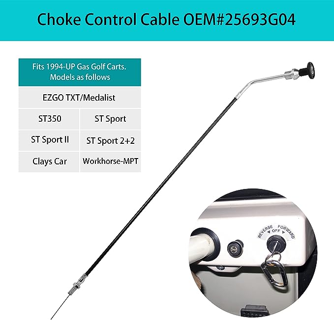 Golf Cart Forward and Reverse Transmission Shift Cable for Club Car DS 1998-up Gas|10L0L