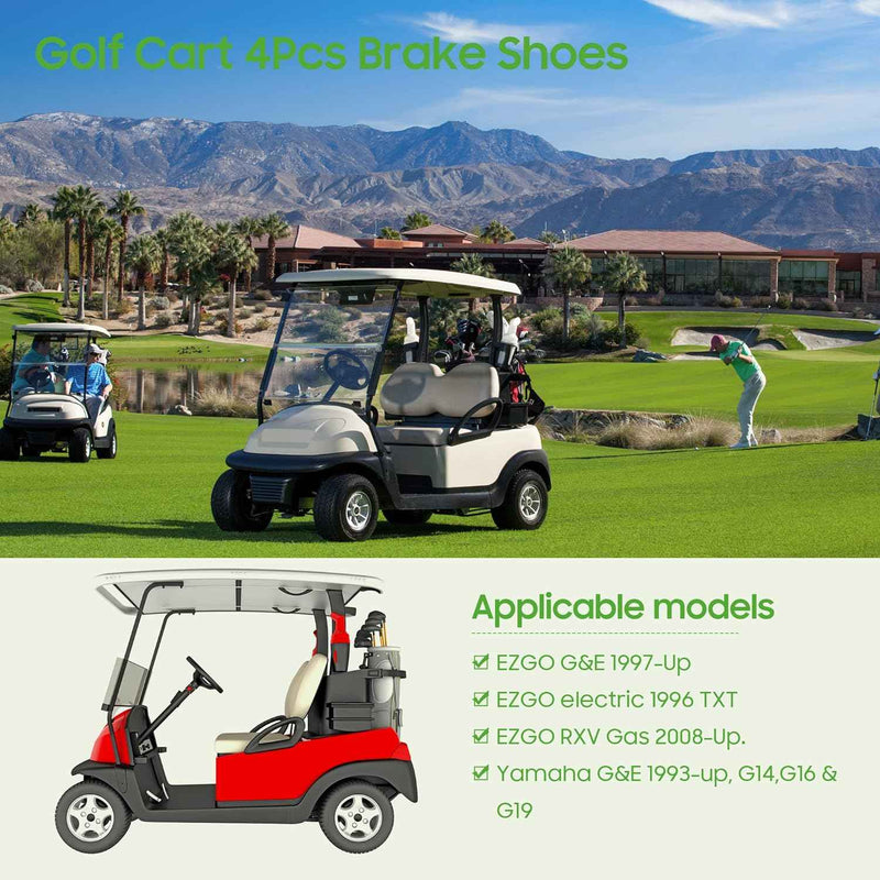 Golf Cart Cart Brake Shoes fit for New Bendix EZGO TXT Yamaha Models|10L0L