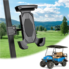 Golf cart black phone holder