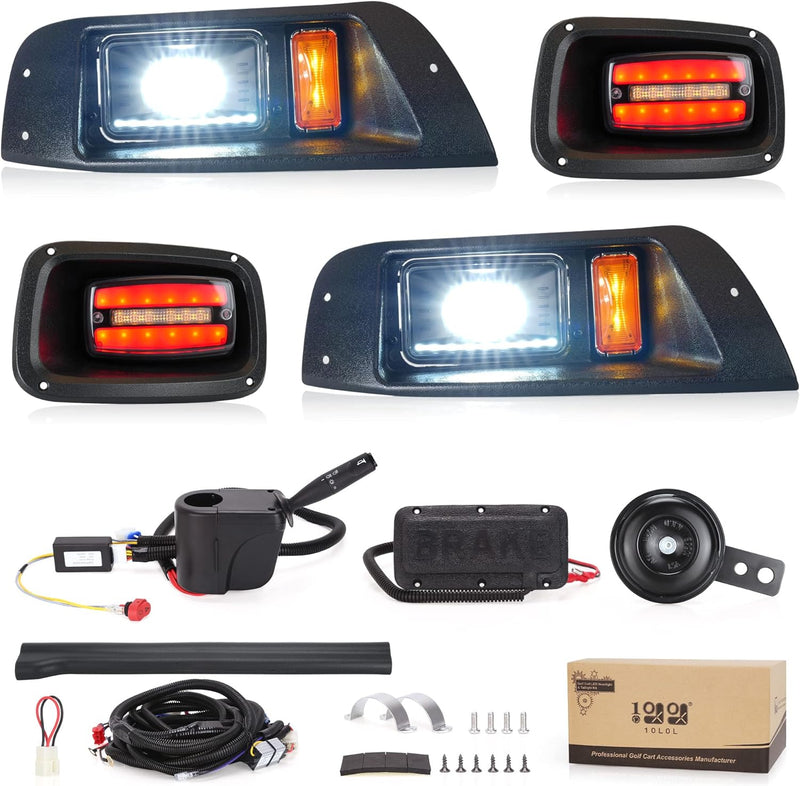 Golf Cart Light Kit for EZGO Golf Carts with LED High and Low Beam