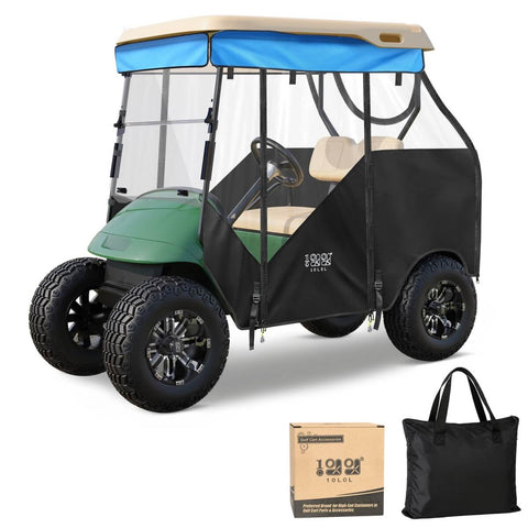 10L0L Track Style Golf Cart Enclosures Blue