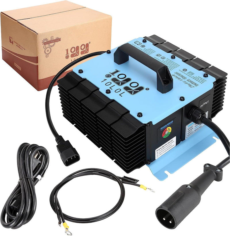 10L0L 18AMP Golf Cart Battery Fast Charger for 48V Club Car DS Precedent Golf Cart Apply to Three Different Battery Types