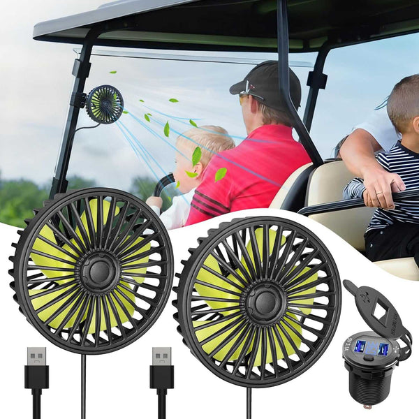 10L0L Golf Cart Fan Portable Fans USB Powered for EZGO Club Car Yamaha