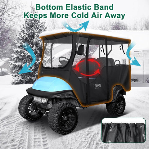 Golf Cart Enclosures for Club Car Precedent Extended Roof 