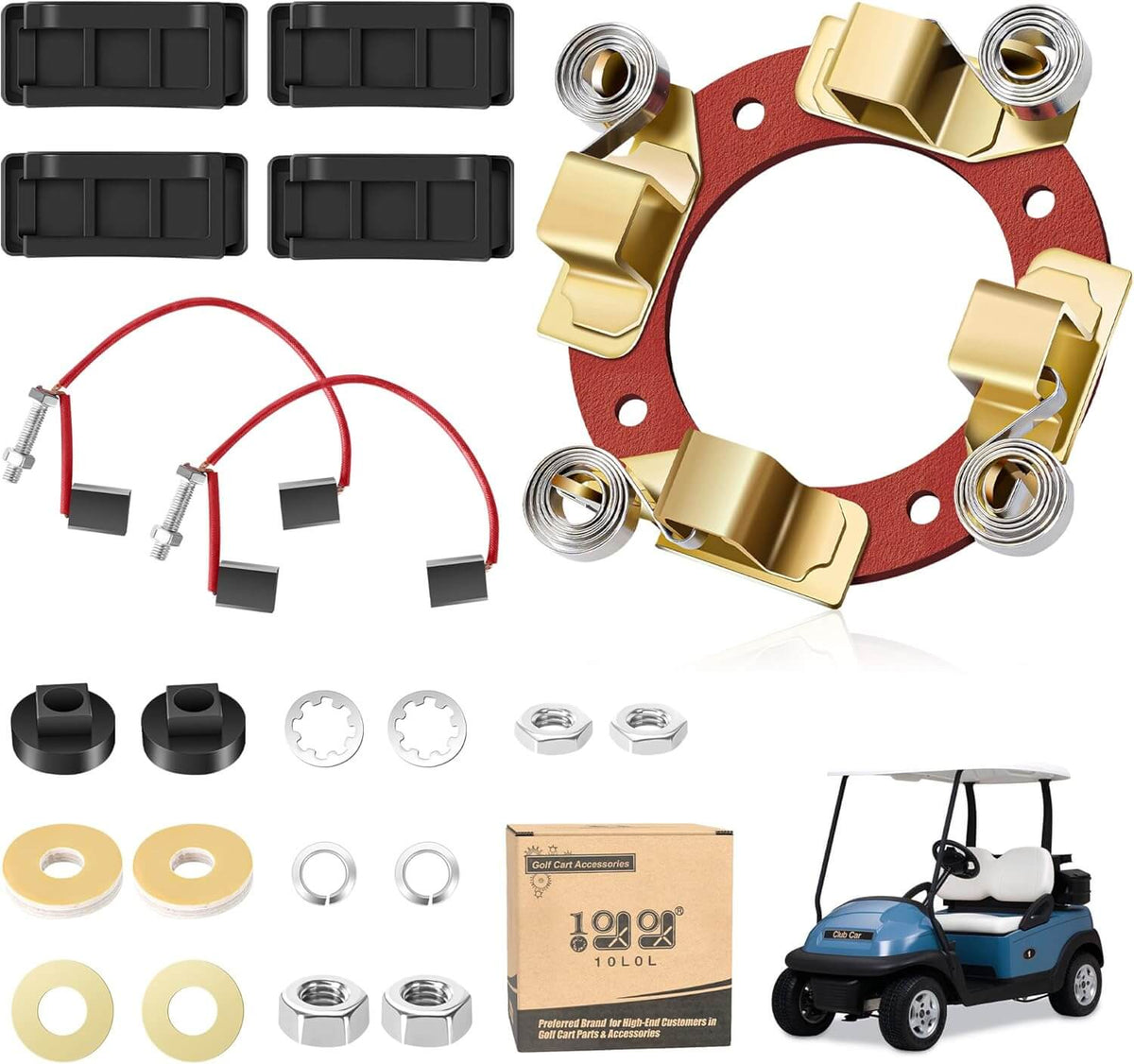 Golf Cart Starter Generator Brush Repair Set for Club Car Precedent 2010-Up