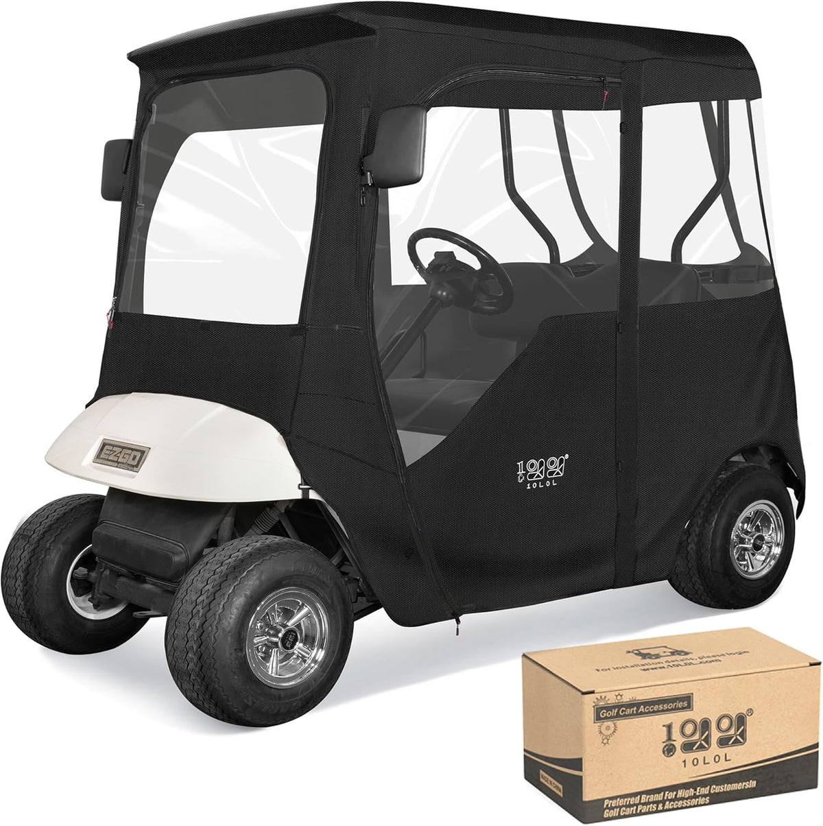 Golf Cart Enclosure with 2 Door Zippers