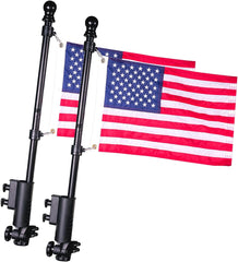 Golf Cart Flag Holder 2 Pack Flag Pole Kit for Yamaha Club Car EZGO