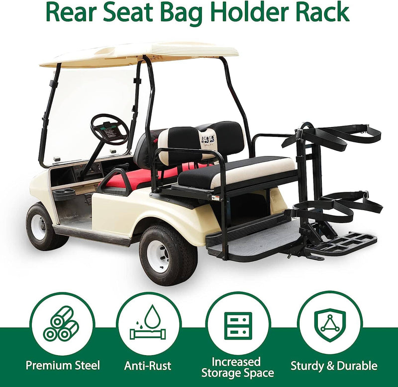 golf bag holder for golf cart