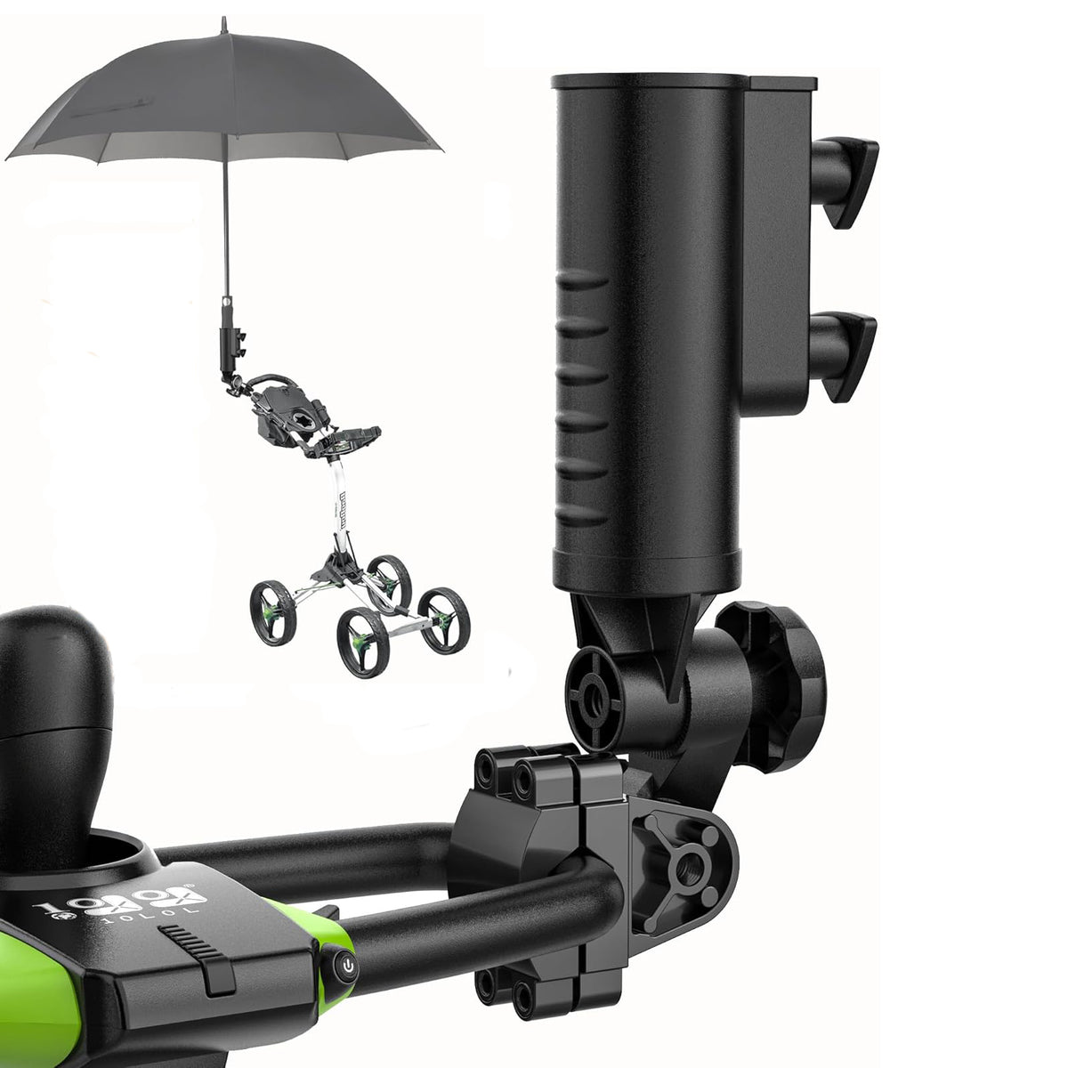 10L0L Heavy Duty Golf Push Cart Umbrella Holder, Universal Umbrella Stand for Mobility Scooter, Stroller, Wheelchair, Beach Chair