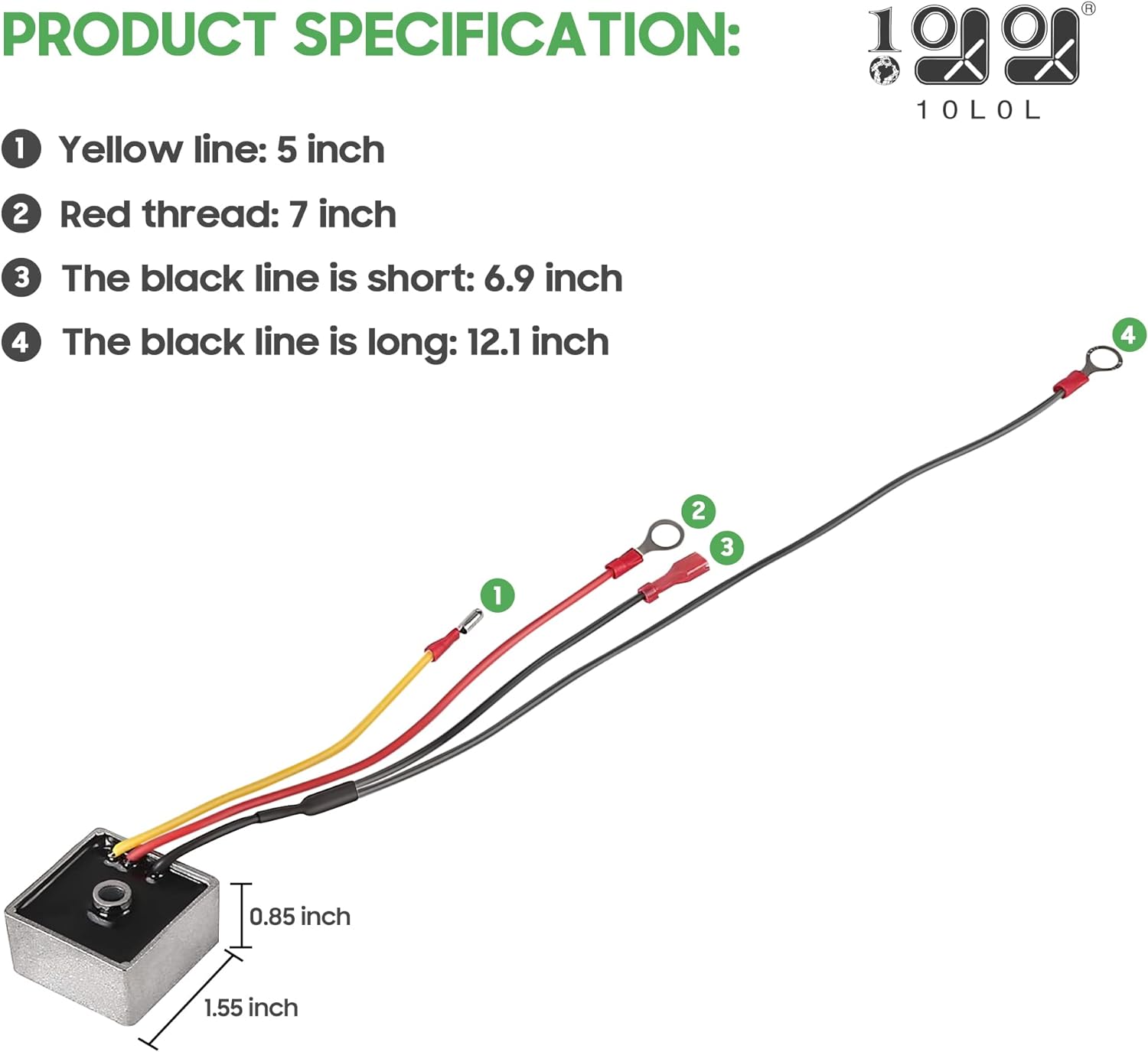 10L0L Golf Cart Voltage Regulator Rectifier