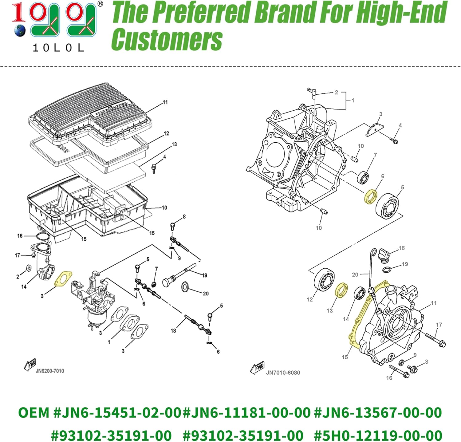 Yamaha Engine Gaskets Seals Rings Rebuild Kit