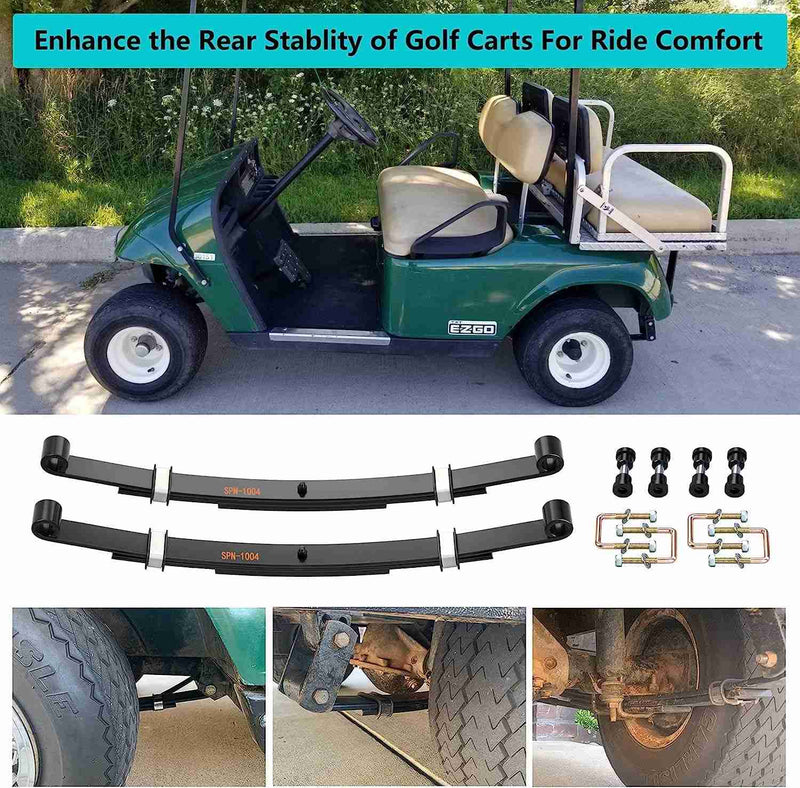 Golf Cart Lift Leaf Spring Kit with Bushings & Sleeves for 1995-2013 EZGO TXT
