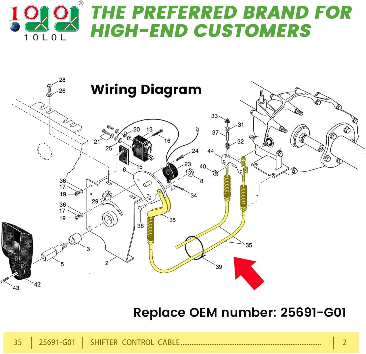 Golf Cart Forward Reverse Shift Cable Size