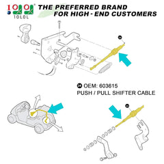 10L0L Golf Cart Forward & Reverse Shift Cable for EZGO RXV 2008-up