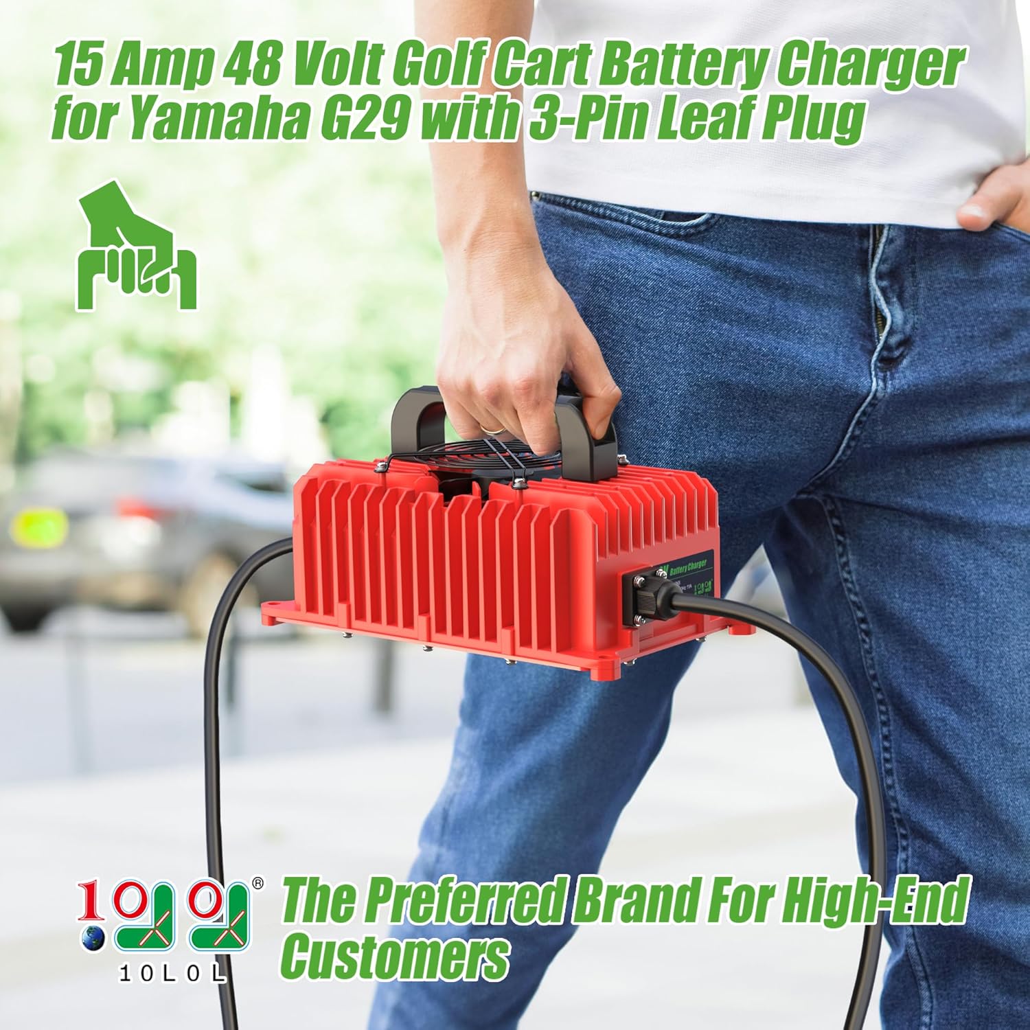 15 Amp 48 Volt Golf Cart Battery Charger