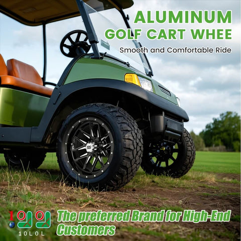 14" Golf Cart Wheel Rims - Upgraded Aluminum Wheels 4-Piece Set