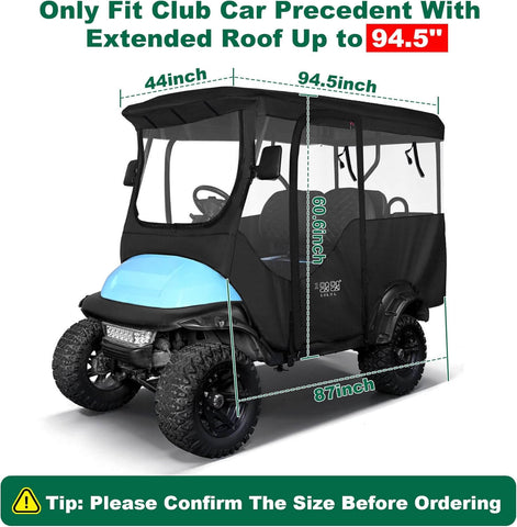 Golf Cart Enclosure-Extended Roof Cover