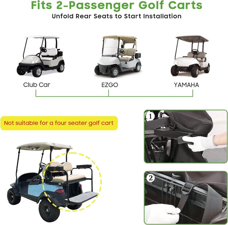 Golf Car Storage Bag Grocery Shopping Bag for EZGO TXT/RXV, Club Car DS/Precedent, Yamaha Golf Cart