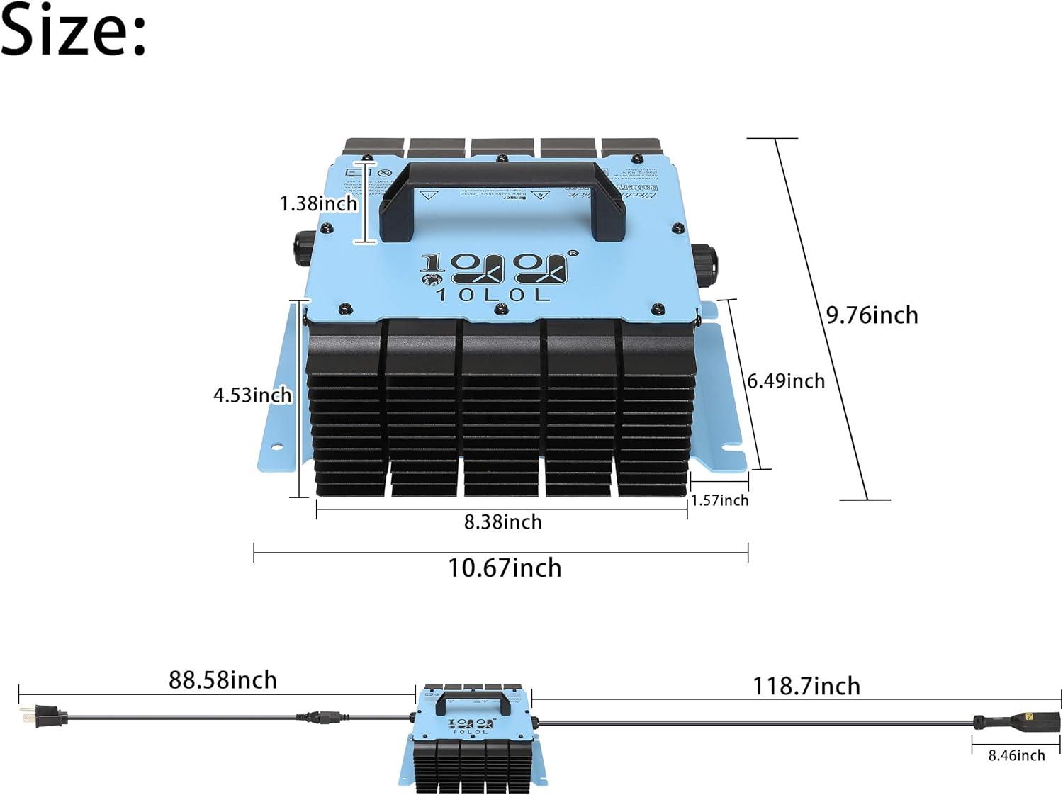 36/48 volt golf cart charger suitable for different models of EZGO Club Car Yamaha - 10L0L - 10L0L