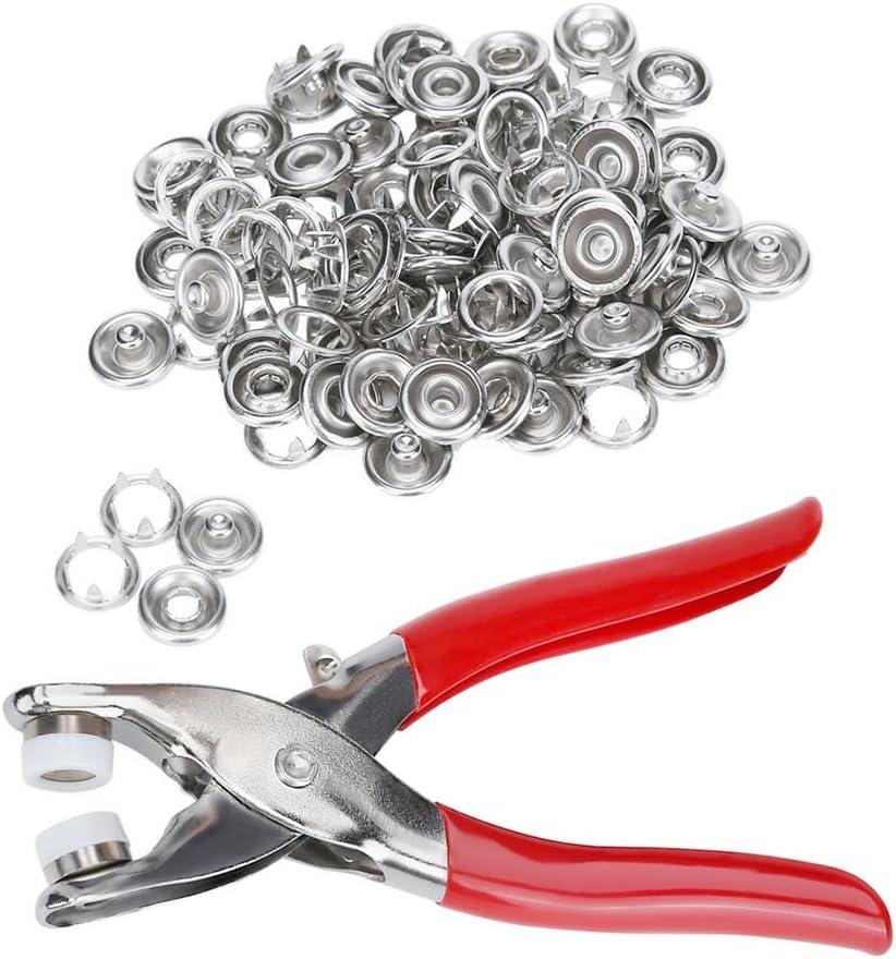 Open-Ring Cap Gripper Grip Prong Stainless Steel Snaps Studs -10L0L