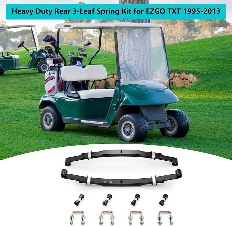 Golf Cart Heavy Duty 3-Leaf Rear Spring Kit for EZGO TXT Medalist 1995-up|10L0L