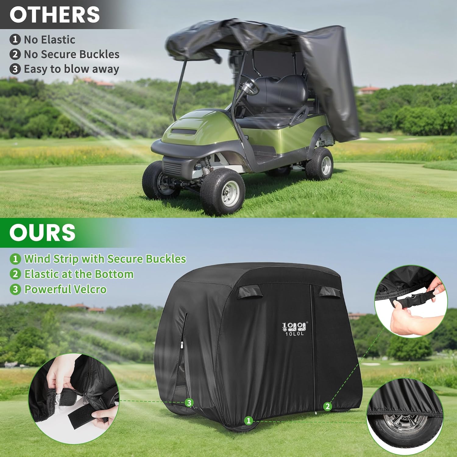 cart bag rain covers Universal Golf Cart Rain Cover Winter Cover