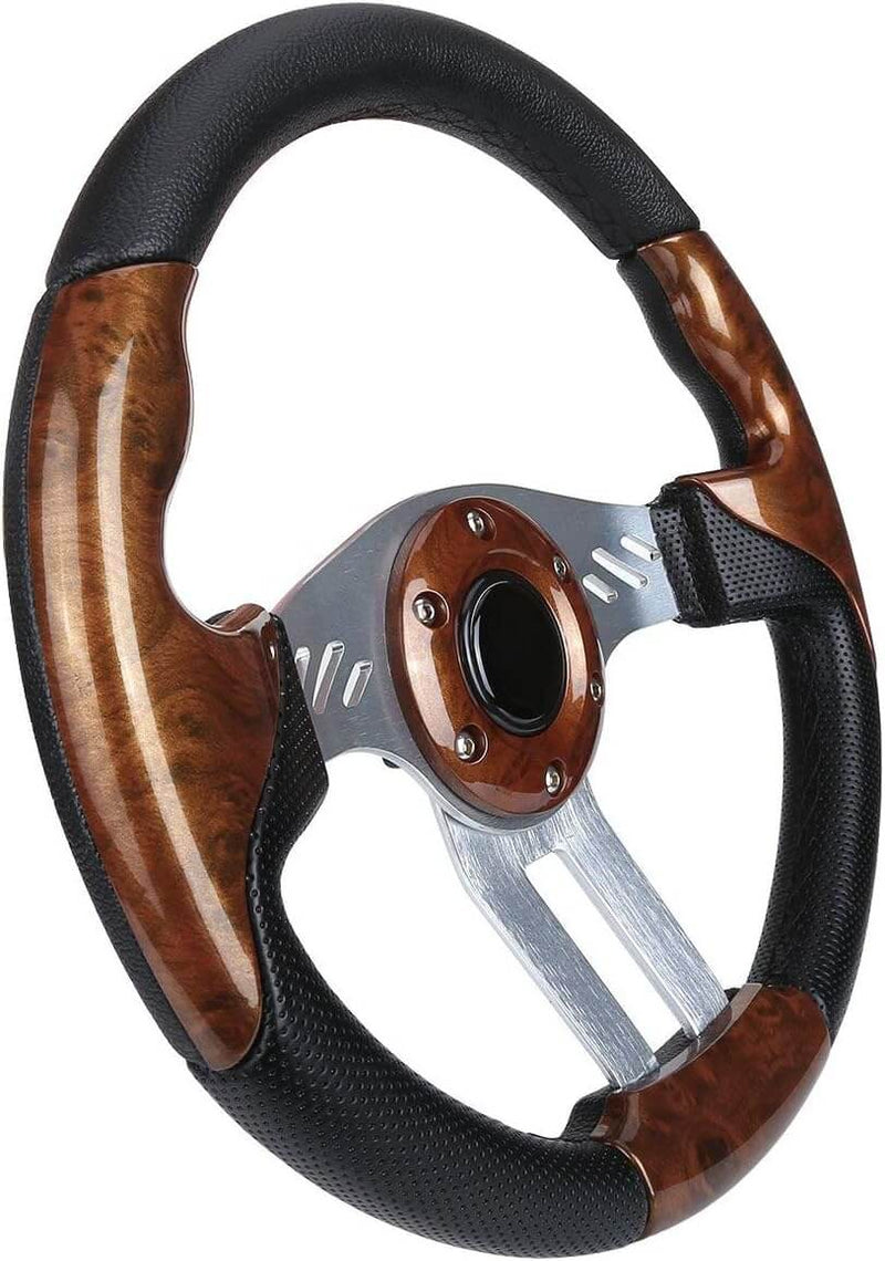 12.5 inch Wooden Golf Cart Steering Wheel Universally Fits Most Models