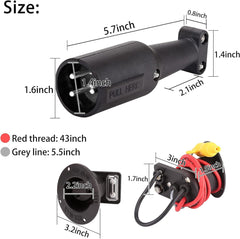 Golf Cart Charger Plugs and Receptacles size