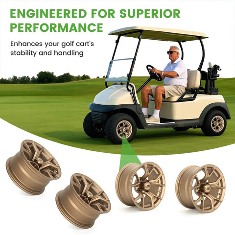 14" forged aluminum golf cart wheels