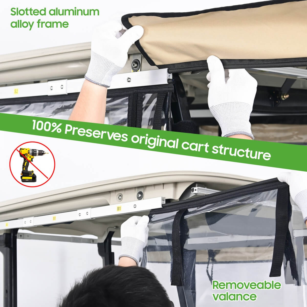 100% Preserves original cart structure