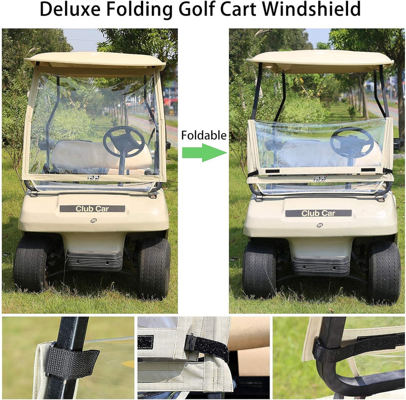 Golf Cart Windshield Fits Club Car DS Golf Cart Lightweight Foldable
