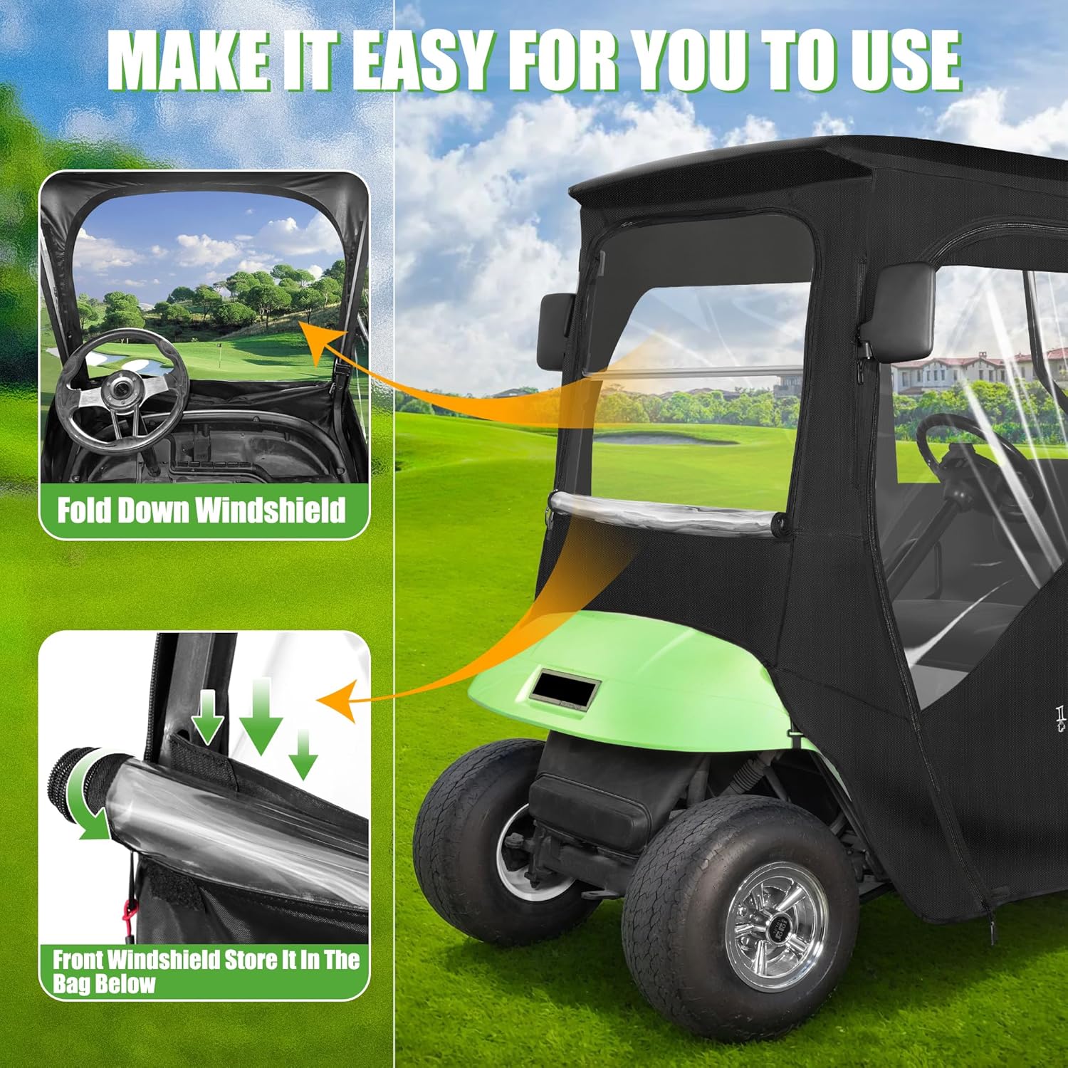 EZGO Golf Cart Enclosure for TXT & RXV