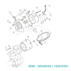 Golf Cart KDS Electric Motor DC 48V 3.7KW for Club Car DS & Precedent 2001-up