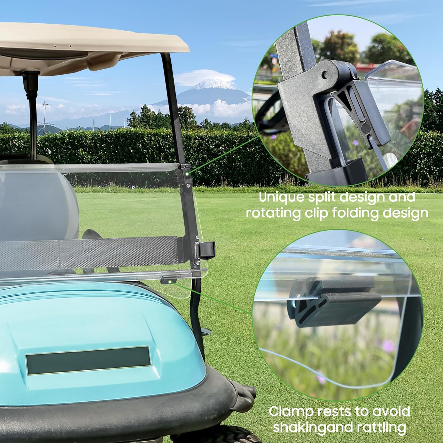 Club Car Golf Cart Windshield Protection Improves Visibilit