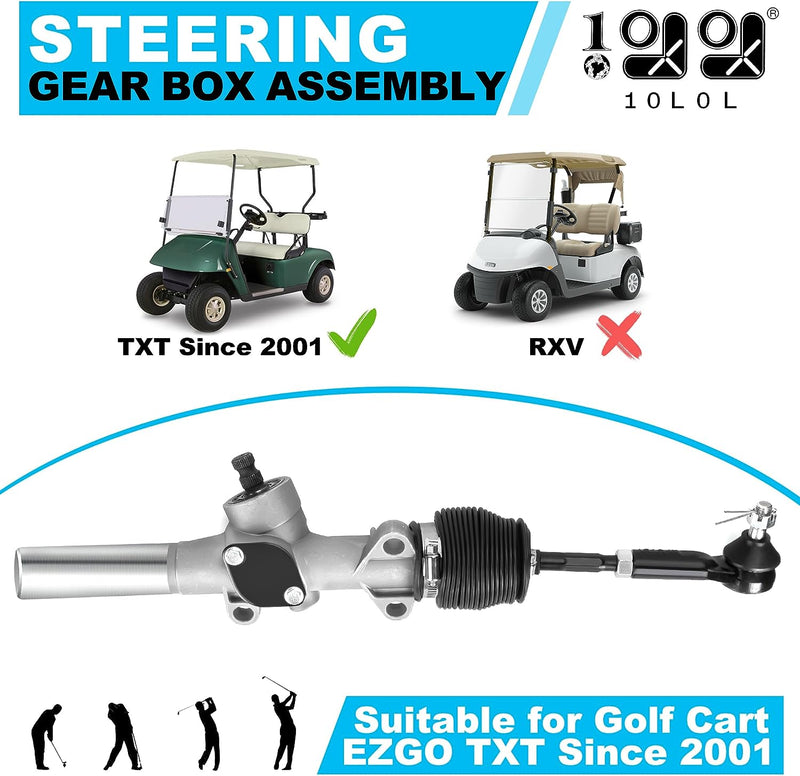 10L0L Golf Cart Steering Gear Box Assembly for Golf Cart EZGO TXT 2001 Up