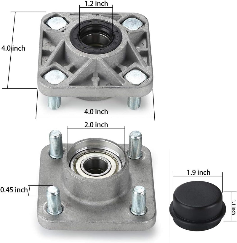 Golf Cart Front Wheel Hub Assembly with Hub Bearing/Oil Seal/Dust Cover for Yamaha - 10L0L