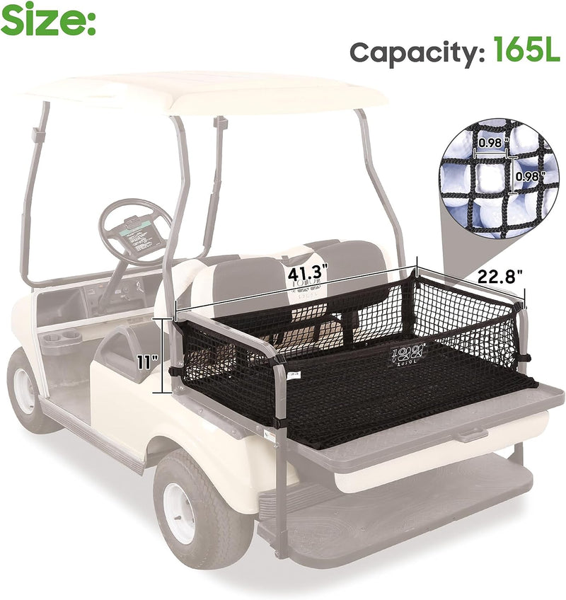 Golf cart storage net capacity
