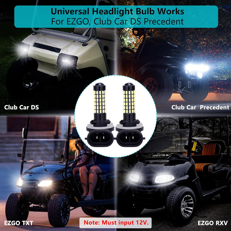Club Car & EZ GO Golf Cart Headlight Bulb Replacement